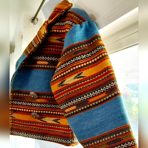 PACO SOLÉR- Rare Paco Solér Womens Medium Vintage Aztec Navajo MultiColor Jacket - Picture 7 of 15